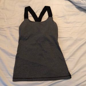 Lululemon Tank Black Striped Size 6